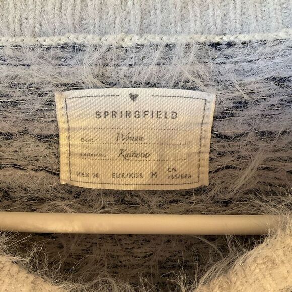 Springfield Knitwear Icy Blue Fuzzy Soft Sparkly Sweater Med - Picture 13 of 16